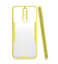Redmi Note 8 Pro Kılıf Parfe Kenarları Pastel Renk Silikon Kılıf (Sarı)