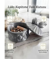 Lüks Kapitone Tasarımlı Takı Kutusu ve Dekoratif Aksesuar Çanağı