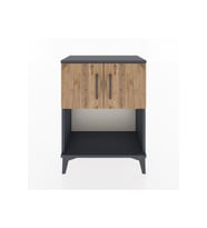 Arges Komodin 2 Raflı 2 Kapaklı 60x30x80 Antrasit-Çam