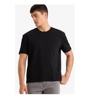 Defacto 26Y801002287 Siyah Erkek T-Shirt D7912AX/BK81