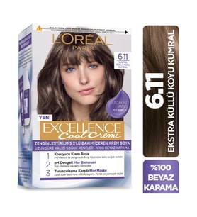 L’Oréal Paris Excellence Cool Creme SaçBoyası – 6.11 Ekstra Küllü Koyu Kumral