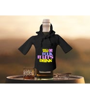 BK Gift Fcuk Tasarımlı Mini Siyah İçki Şişesi Tişörtü , Viski, Şarap, Votka, Rakı Şişesi Tişörtü-3