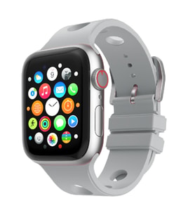 Lexroo Watch 10 46mm Delikli Tasarım KRD-147 Silikon Kordon - Gri