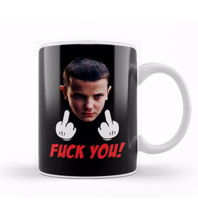 Stranger Things Eleven Fuck You Kupa Bardak Porselen