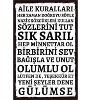 Duvar Yazısı Temalı Yazılı Ahşap Poster
