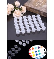60 Adet  Boya Kutusu 7 cc Boya Kutusu Kapaklı, Plastik Boya Kutusu , 10'lu Set, Tüm Boyalar İçin