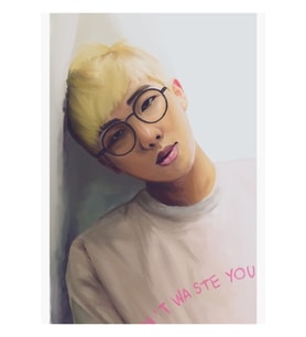 Bts Rap Monster / Rm / Kim Namjoon Fanart Tablo Ahşap Poster Dekoratif Kod367