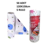 Kapris 120x150cm Kullan At Masa Örtüsü 15 Metre 50 Adet(5 Rulo) Ekonomik Set