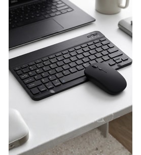 Kablosuz Bluetooth Klavye Mouse Seti Wireless Sessiz İnce Tasarım Çoklu Uyumlu