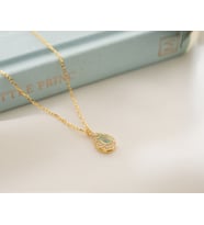 925 Ayar Gümüş Mart Ayı Doğum Taşı ( Aquamarine  ) Damla Kolye