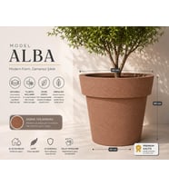 ALBA - BETON GÖRÜNÜMLÜ DEKORATİF SAKSI