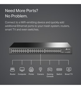 Tp-Link Tl-Sg1048, 48-Port Gigabit Rackmount Switch (Çok Renkli)