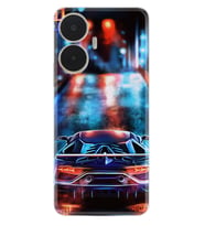 Realme C55 Kılıf Silikon Desen Özel Seri Neon Cars 1724