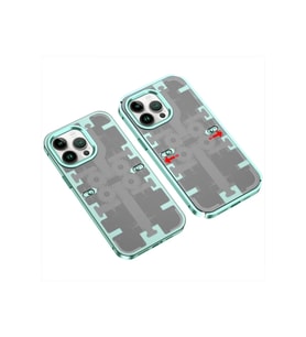 Newface Apple iPhone 13 Pro Max Kılıf Mekanik Bumper Kapak - Yeşil