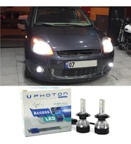 Ford Fiesta Mk5 Led Xenon Uzun + Kısa Far Ampulü H4 Access Yeni Seri Beyaz 2001-2008
