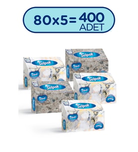 Selpak El Ve Yüz Havlusu Kutulu Mermer Desen 5*80 Yaprak