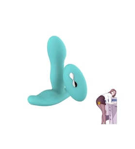 Kablosuz Kumandalı Klitoris ve G-Spot Uyarıcı Külot Içi Giyilebilir 2 in 1 Vibratör - Mavi