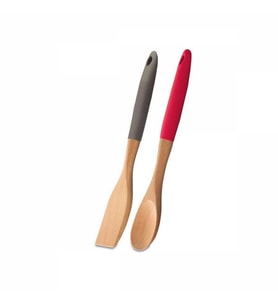 Korkmaz Natura Ahşap Kırmızı Kaşık ve Spatula Seti A566-01