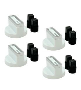 Arçelik Uyumlu OCD T 601-1 EB Gazlı Ocak Düğmesi Takımı – 4’lü Beyaz Çizgili