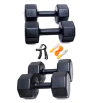 18 Kg Dambıl Set 6Kg X2 3Kg X2 SAYAÇLI AYARLANABİLİR EL YAYI + SAYAÇLI ATLAMA İPİ