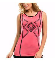 Biggdesign B.C. 3000 Geyik Motifli Askılı Bluz (Pembe)