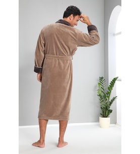 Nuşa SPEED RACİNG Bambo Cotton Erkek Bornozu (Bej)