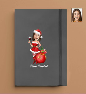 Kişiye Özel Pastacı Kadın Model 13x21 Gri Defter-19
