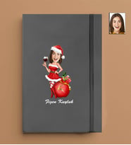 Kişiye Özel Pastacı Kadın Model 13x21 Gri Defter-19