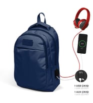 Coral High Kids Lacivert Üç Bölmeli USB Şarjlı Kulaklık Çıkışlı Okul Sırt Çantası 24313