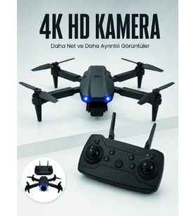E99 Pro 4k Hd Kameralı Katlanabilir Drone App Kontrollü Uzaktan Kumandalı Mini Drone