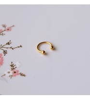 Gold Renk Cerrahi Çelik Toplu Piercing 10 mm Helix Lob Conch Daith (Çok Renkli)