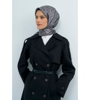 Armine Saf İpek Sura Eşarp-2026 İlkbahar-Yaz- 951800D (Füme)
