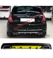 Renault Clio Mk2 HB Sarı Difüzör Çiftli Kare Egzoz Görünümlü D Tip Difizör 1998-2005