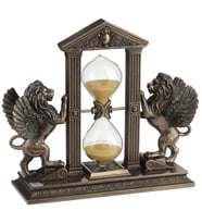 VERONESE BİBLOLAR-Wise Karışık-WISE KANATLI ASLAN KUM SAATI-21x18x7 CM-JWU77008A4