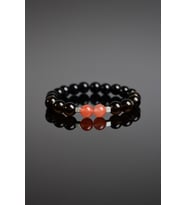 Yemen Akik - Dumanlı Kuvars - Obsidyen Doğal Taş Gümüş Unisex Bileklik 