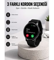 Akıllı Saat Sesli Görüşme Bluetooth Bağlantılı 3 Kordonlu Yeni Nesil