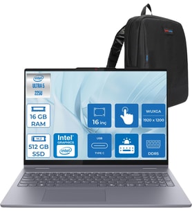 Lenovo Ideapad 5 2-In-1 16AIL10 Intel Core Ultra 5 225U Aı 16GB 512GB SSD 16" Wuxga IPS 300NITS Freedos Dokunmatik +Lenovo® Digital Pen2 Bilgisayarr 83KS0005TRF02+ZETTAÇANTA