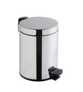 VitrA Arkitekta A44012 Çöp Kovası, Yavaş Kapanır, 4,5 L, Parlak Paslanmaz Çelik