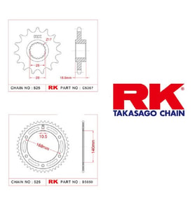 RK BMW F700/800 15/48T Ön Arka Dişli Set 520 (Metal)