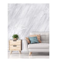 Dreamwall Modern Çatlak Mermer Desenli Silinebilir Tekstil Duvar Kağıdı (Gri)