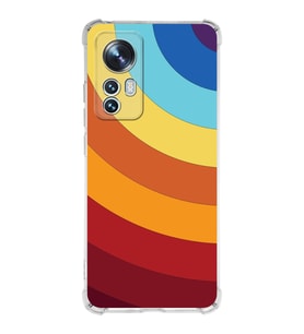 Xiaomi Mi 12 Pro Uyumlu Köşe Korumalı Antişok Kapak Renk Cümbüşü Tasarımlı Şeffaf  Kılıf