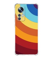 Xiaomi Mi 12 Pro Uyumlu Köşe Korumalı Antişok Kapak Renk Cümbüşü Tasarımlı Şeffaf  Kılıf