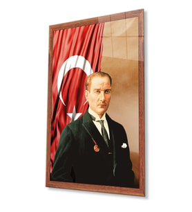 Atatürk Cam Tablo 4 mm Dayanıklı Temperli Cam