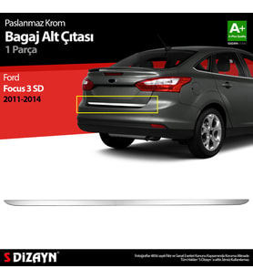 Ford Focus 3 SD Krom Bagaj Alt Çıtası 2011-2014