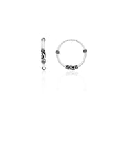 Gümüş Halka Küpe 17 mm 925 Ayar Kadın Küpe ST249