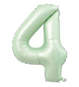 Benim Marifetlerim 4 Rakamı Su Yeşili Folyo Balon 40 inch 90 cm