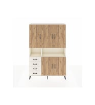 Arges Dolap 7 Raflı 4 Çekmeceli 5 Kapaklı 132x30x195 Aytaşı-Çam/Aytaşı
