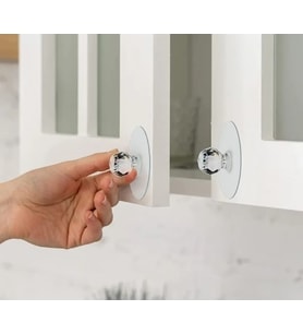 Büyük Boy Çok Amaçlı Yapışkan Kristal Tutacak Kulp 4 Adet (5680)