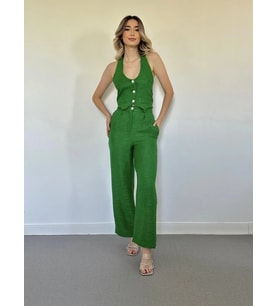 Yeşil Yelek Ve Pantolon Takım
