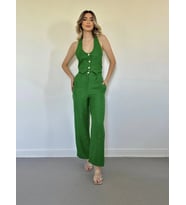 Yeşil Yelek Ve Pantolon Takım